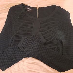 bebe size XS zippered green top